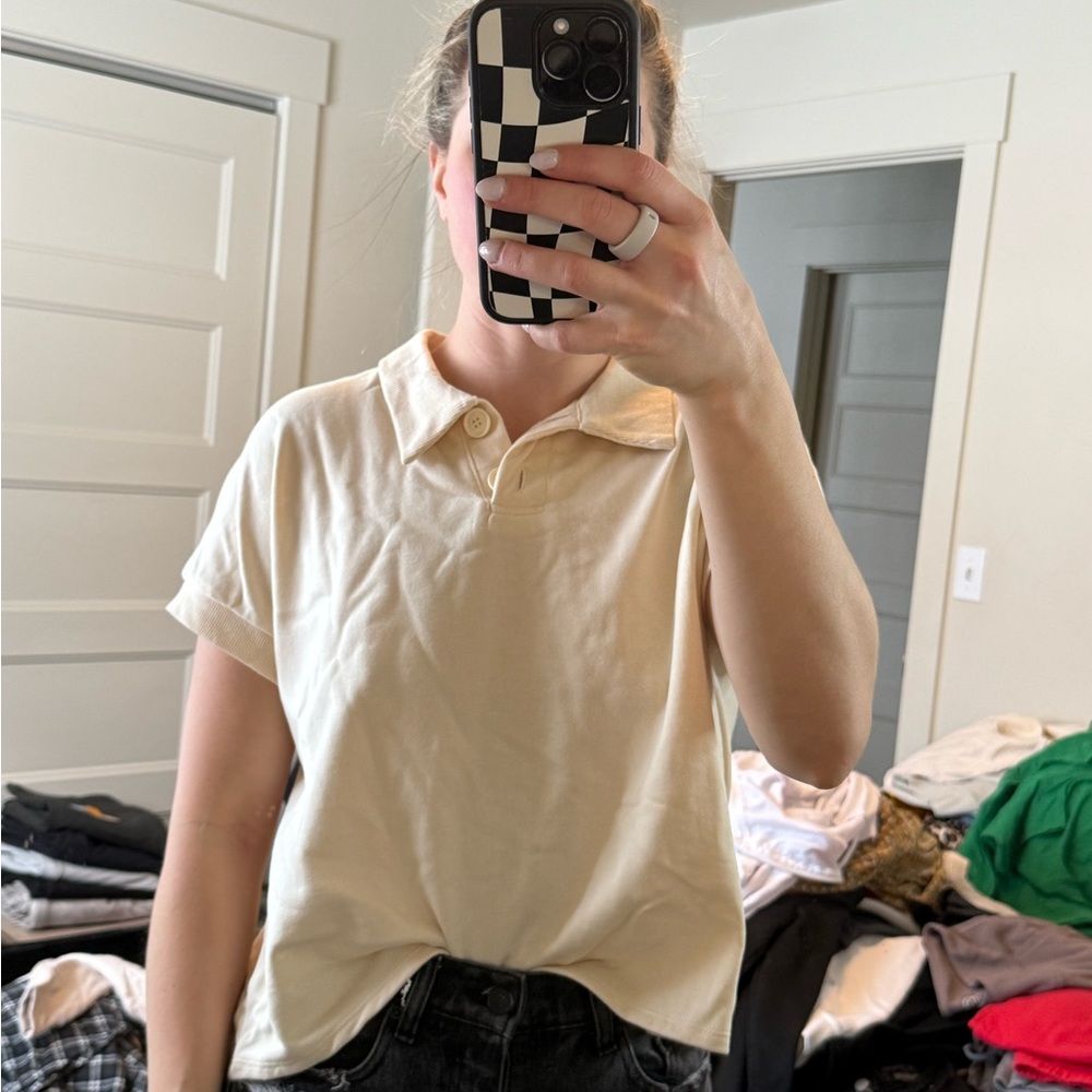 Vintage Cream Polo Shirt